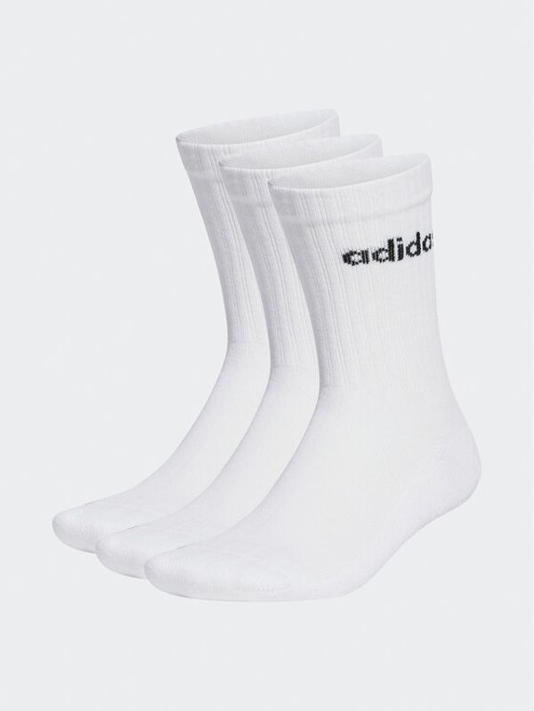 adidas Performance adidas Дълги чорапи unisex Linear Crew Cushioned Socks 3 Pairs HT3455 Бял