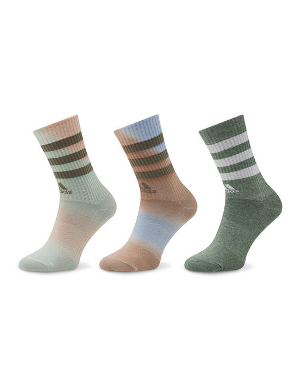adidas Performance adidas Комплект 3 чифта дълги чорапи мъжки 3-Stripes Cushioned Crew IC1280 Цветен