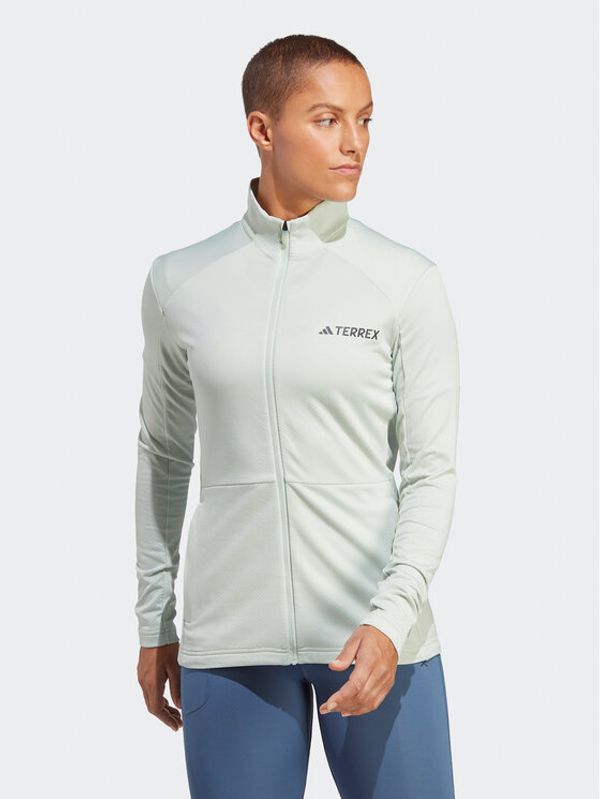 adidas Performance adidas Полар Terrex Multi Full-Zip Fleece Jacket HN5464 Зелен Slim Fit