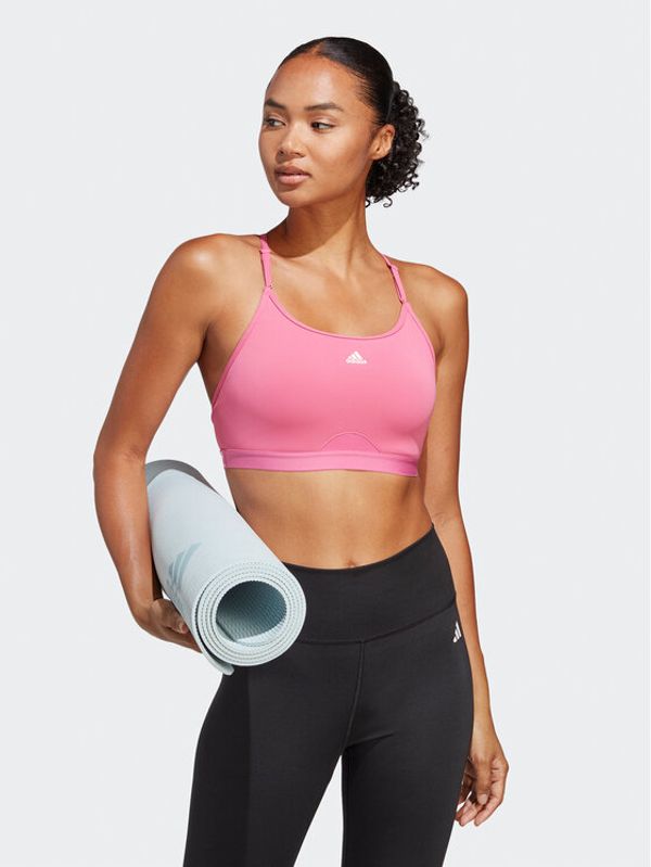 adidas Performance adidas Спортен сутиен Aeroreact Training Light-Support Bra HS2980 Розов