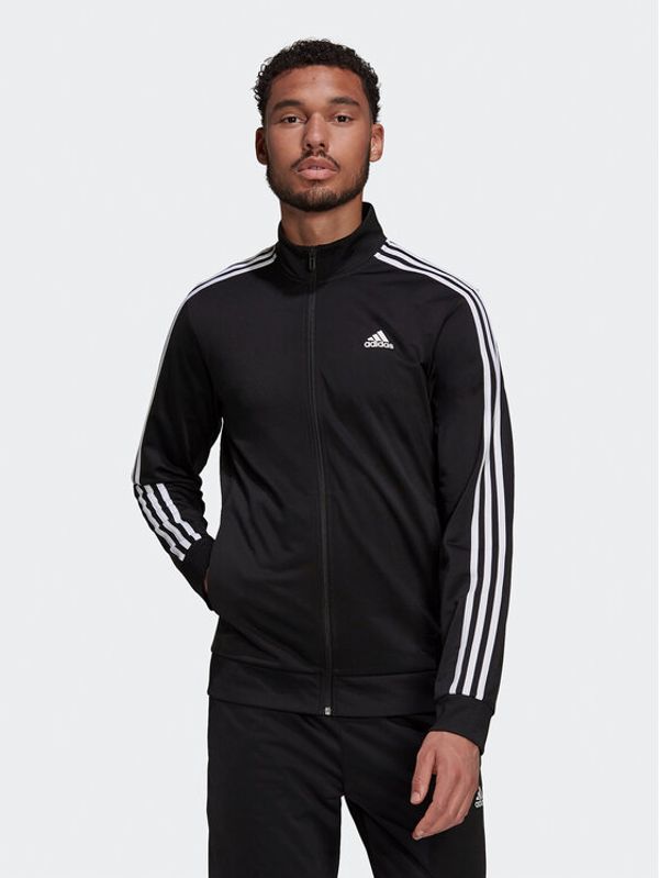 adidas Performance adidas Суитшърт Essentials Warm-Up 3-Stripes H46099 Черен Regular Fit