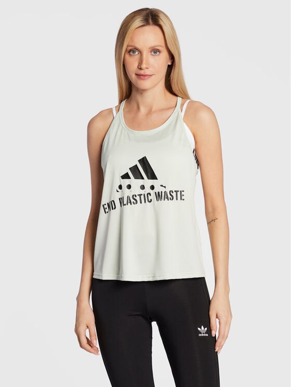 adidas Performance adidas Тениска от техническо трико Run Fast HA4290 Зелен Regular Fit