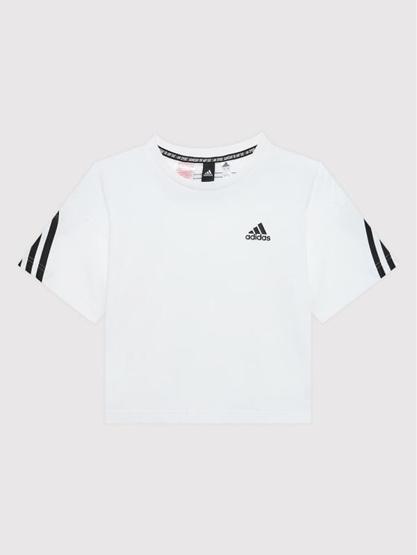 adidas Performance adidas Тишърт Future Icons Sport 3-Stripes HB0020 Бял Loose Fit