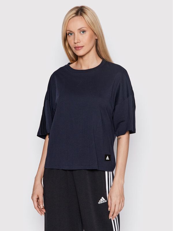 adidas Performance adidas Тишърт Sportswear Future Icons 3-Stripes HC6377 Тъмносин Relaxed Fit