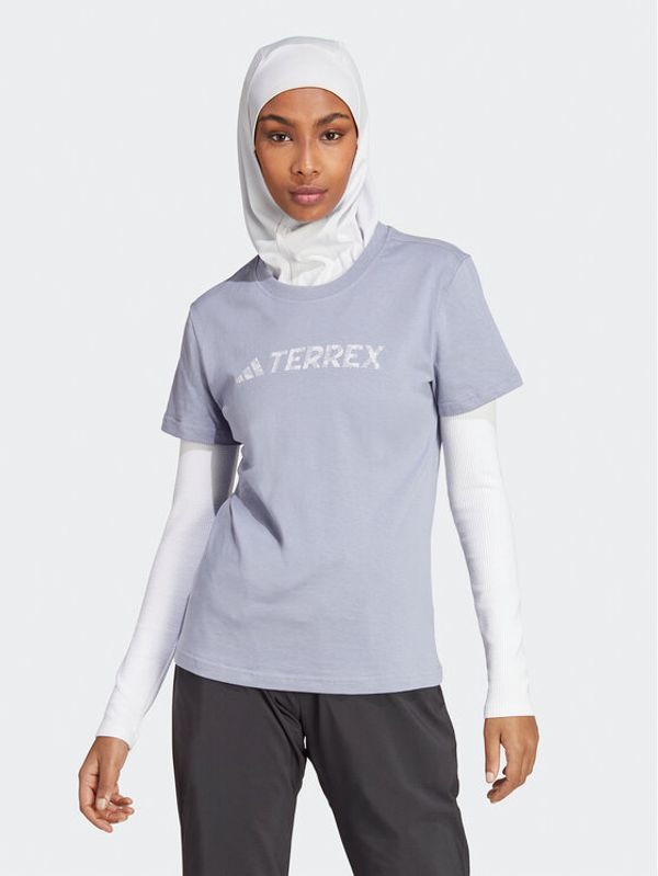 adidas Performance adidas Тишърт Terrex Classic Logo T-Shirt HY4049 Виолетов Regular Fit