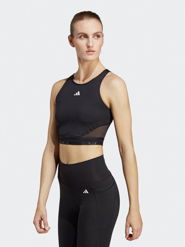 adidas Performance adidas топ AEROREADY Hyperglam Crop Tank Top IB2310 Черен