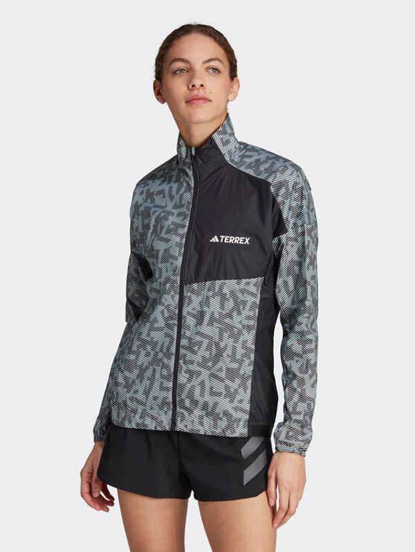 adidas Performance adidas Ветровка Terrex Trail Running Windbreaker HZ5328 Сив Regular Fit
