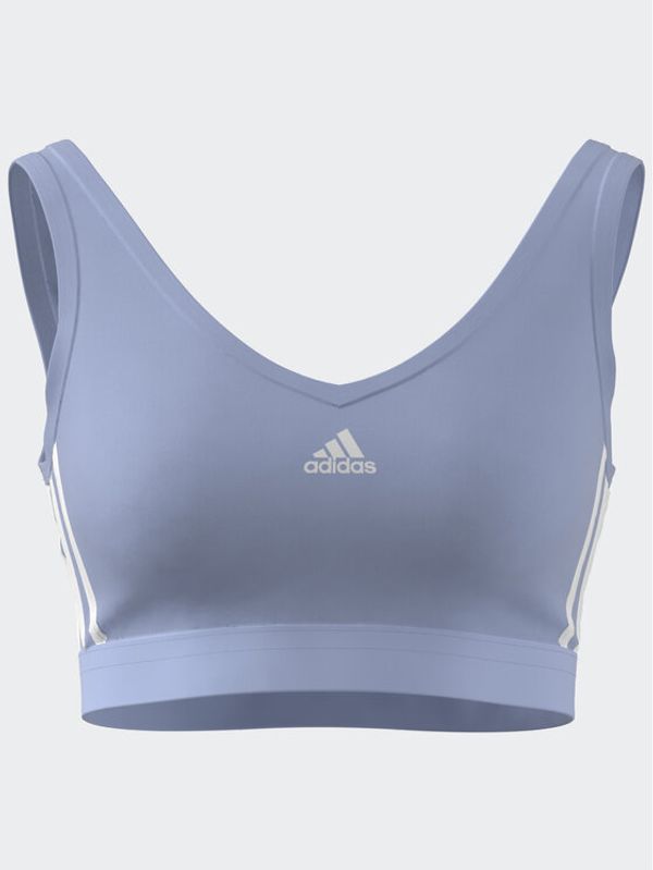 adidas Sportswear adidas Блуза Essentials 3-Stripes Crop Top With Removable Pads IC4439 Син
