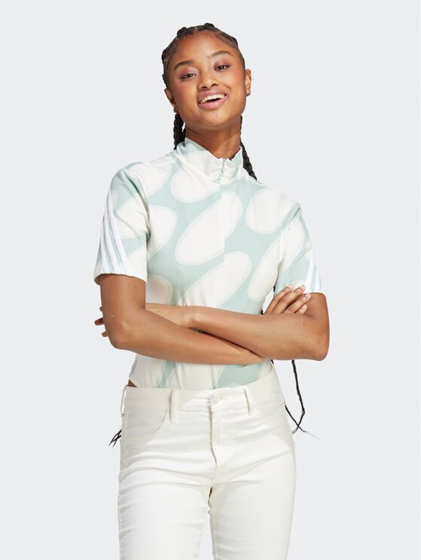 adidas Sportswear adidas Боди adidas x Marimekko Future Icons Three Stripes Bodysuit HR8206 Бял