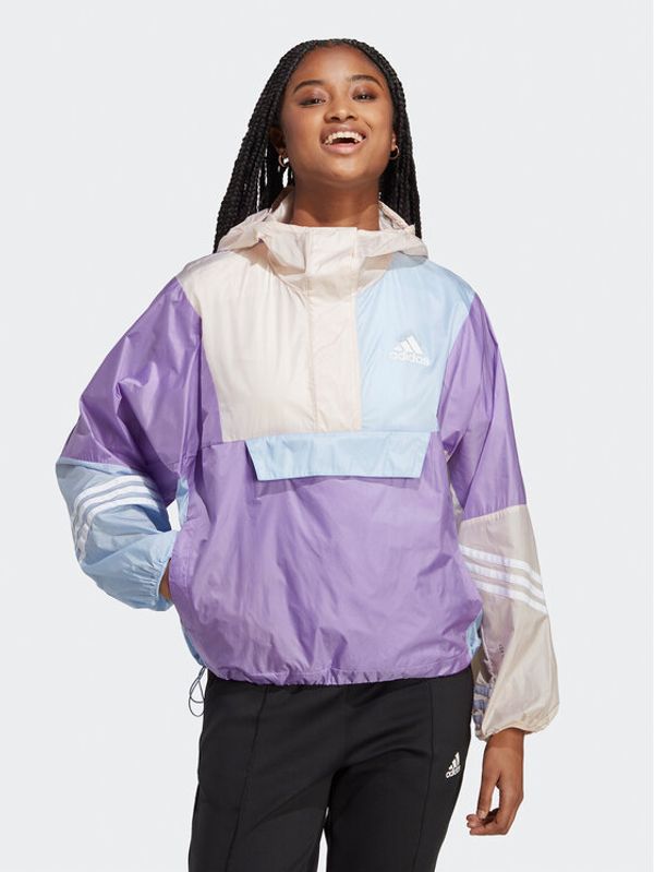 adidas Sportswear adidas Преходно яке WIND.RDY Hooded Anorak HT8718 Виолетов Loose Fit