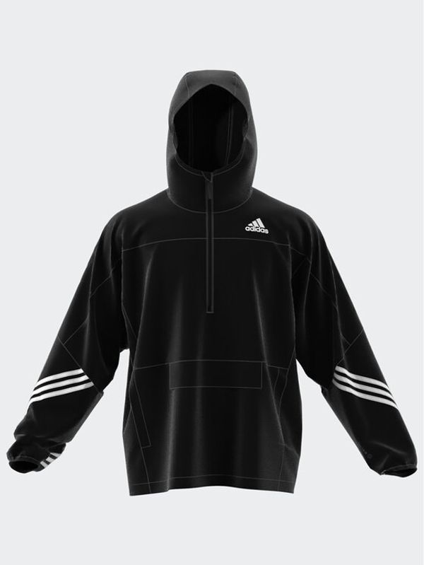 adidas Sportswear adidas Преходно яке WIND.RDY Hooded Anorak HT8722 Черен Loose Fit
