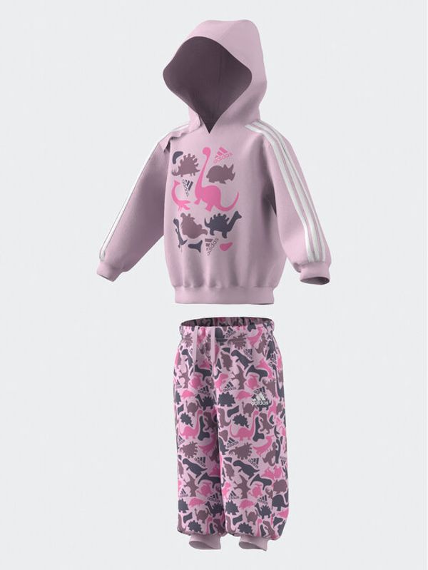 adidas Sportswear adidas Спортен екип Dino Camo Allover Print French Terry Jogger Set IK8330 Розов