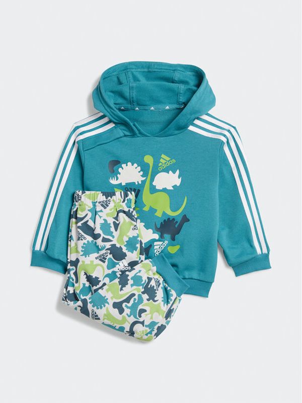 adidas Sportswear adidas Спортен екип Dino Camo Allover Print French Terry Jogger Set IM1662 Електриков