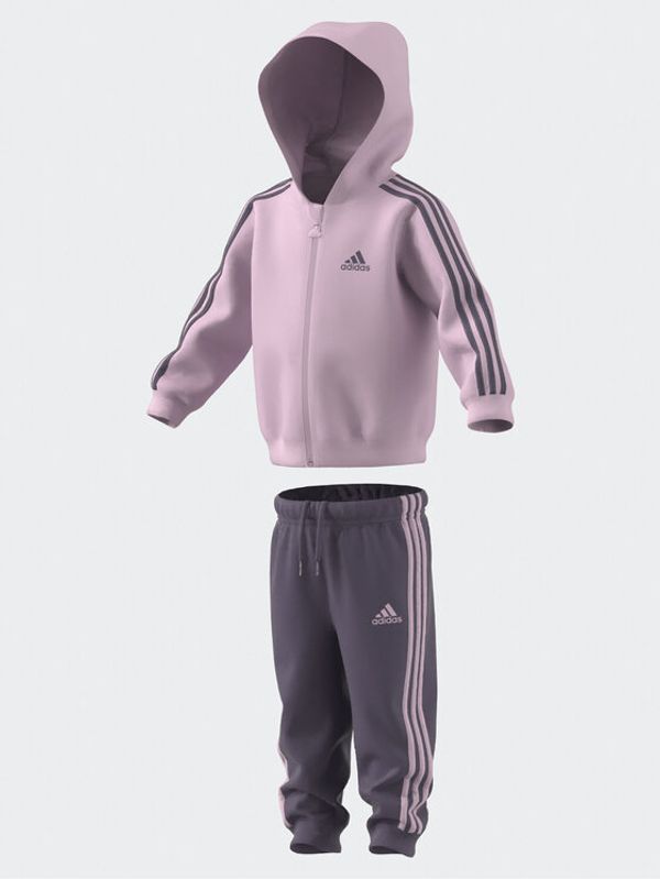 adidas Sportswear adidas Спортен екип Essentials Full-Zip Hooded Jogger Set IJ8851 Розов Regular Fit