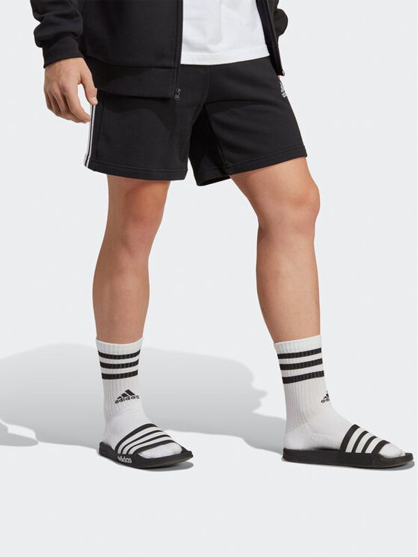 adidas Sportswear adidas Спортни шорти Essentials French Terry 3-Stripes Shorts IC9435 Черен Regular Fit