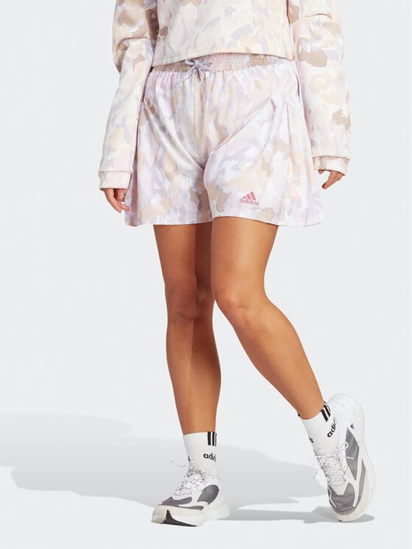 adidas Sportswear adidas Спортни шорти Graphic Shorts IC0567 Бял Regular Fit