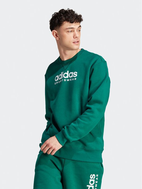 adidas Sportswear adidas Суитшърт All SZN Fleece Graphic IJ9440 Зелен Loose Fit
