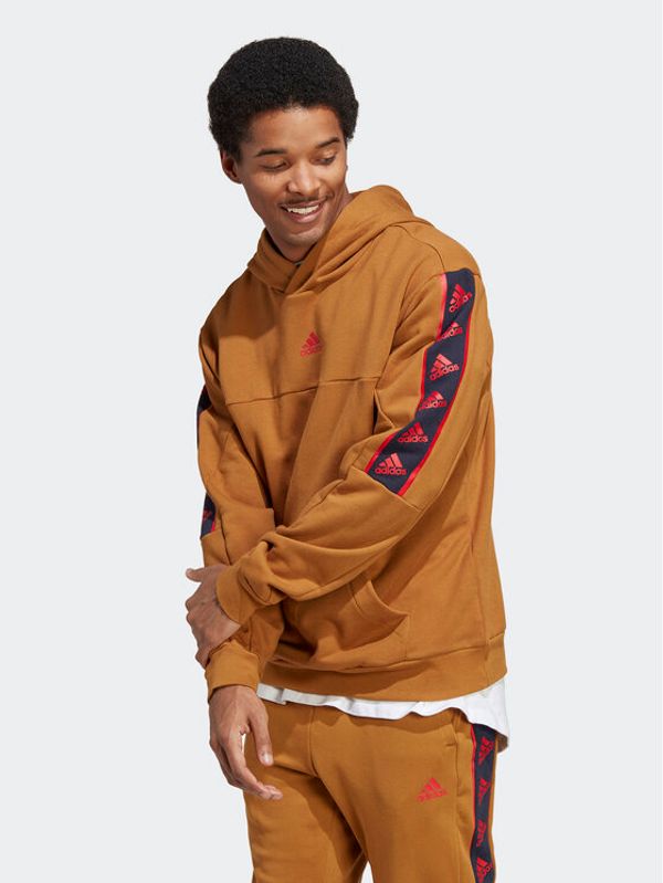 adidas Sportswear adidas Суитшърт Brandlove Hoodie IC6790 Кафяв Regular Fit
