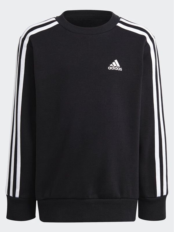 adidas Sportswear adidas Суитшърт Essentials 3-Stripes Crewneck Sweatshirt IC9134 Черен Regular Fit