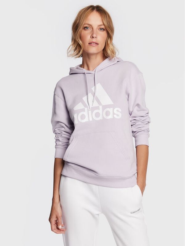 adidas Sportswear adidas Суитшърт Essentials Big Logo Regular French Terry Hoodie IC6899 Виолетов Regular Fit