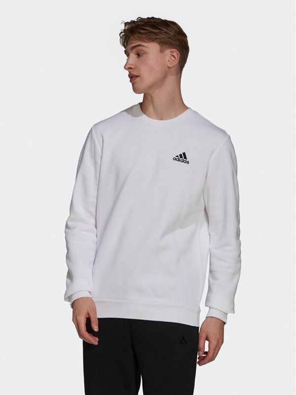 adidas Sportswear adidas Суитшърт Essentials Fleece Sweatshirt H12220 Бял Regular Fit