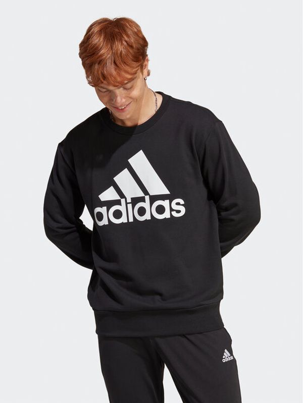adidas Sportswear adidas Суитшърт Essentials French Terry Big Logo Sweatshirt IC9324 Черен Regular Fit