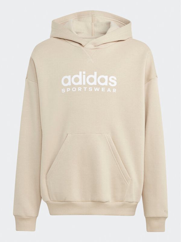 adidas Sportswear adidas Суитшърт Fleece IB3233 Бежов Loose Fit