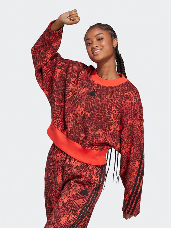 adidas Sportswear adidas Суитшърт Future Icons 3-Stripes Sweatshirt IB8493 Червен Loose Fit