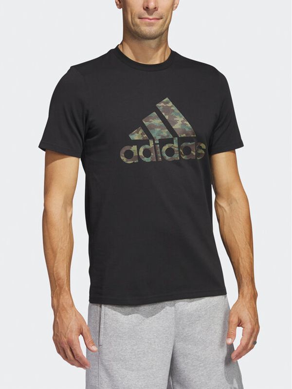 adidas Sportswear adidas Тишърт Camo Short Sleeve T-Shirt HS3215 Черен Regular Fit
