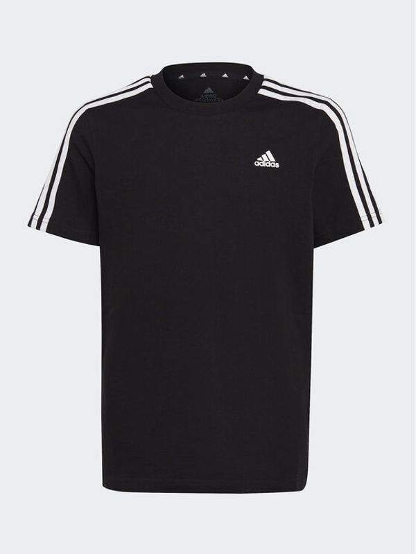 adidas Sportswear adidas Тишърт Essentials 3-Stripes Cotton T-Shirt HR6330 Черен Regular Fit