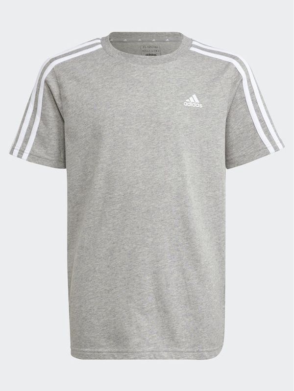 adidas Sportswear adidas Тишърт Essentials 3-Stripes Cotton T-Shirt IB1669 Сив Regular Fit
