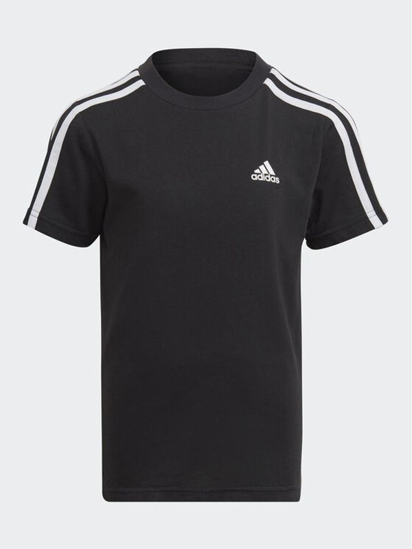 adidas Sportswear adidas Тишърт Essentials 3-Stripes Cotton T-Shirt IC9135 Черен Regular Fit