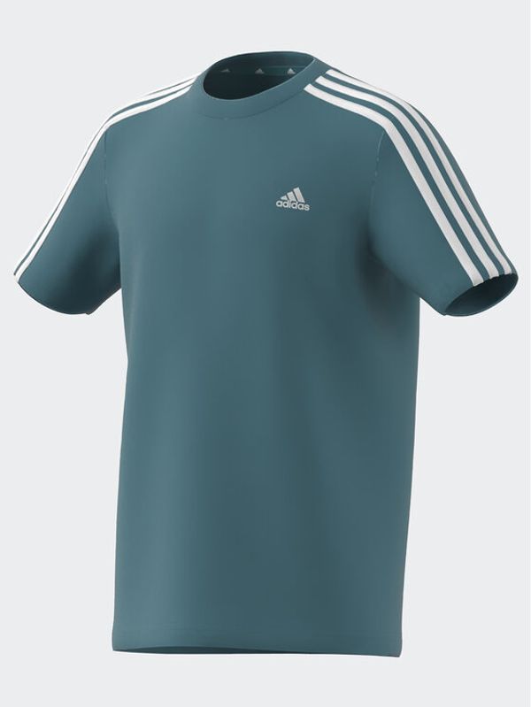 adidas Sportswear adidas Тишърт Essentials 3-Stripes Cotton T-Shirt IJ6269 Електриков Regular Fit