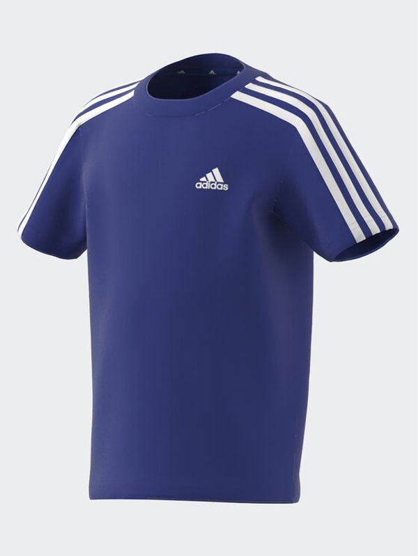 adidas Sportswear adidas Тишърт Essentials 3-Stripes Cotton T-Shirt IJ6344 Син Regular Fit