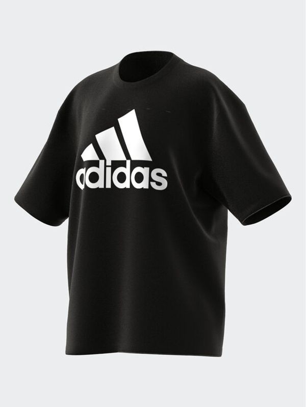 adidas Sportswear adidas Тишърт Essentials Big Logo Boyfriend T-Shirt HR4931 Черен Loose Fit