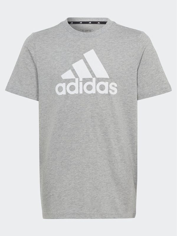 adidas Sportswear adidas Тишърт Essentials Big Logo Cotton T-Shirt HR6379 Сив Regular Fit
