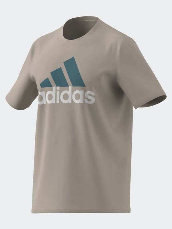 adidas Sportswear adidas Тишърт Essentials Single Jersey Big Logo T-Shirt IJ8575 Бежов Regular Fit