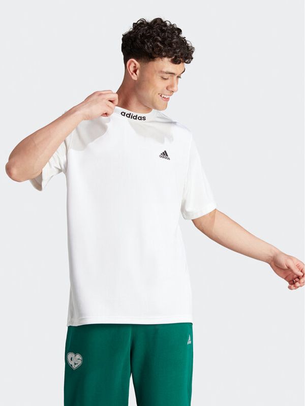 adidas Sportswear adidas Тишърт HY1285 Бял Loose Fit