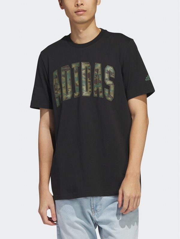 adidas Sportswear adidas Тишърт Sportswear Camo T-Shirt HS3213 Черен Regular Fit