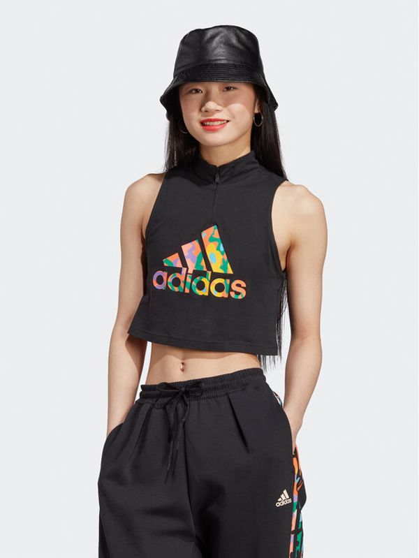 adidas Sportswear adidas топ Graphic Tank Top HT4706 Черен Regular Fit