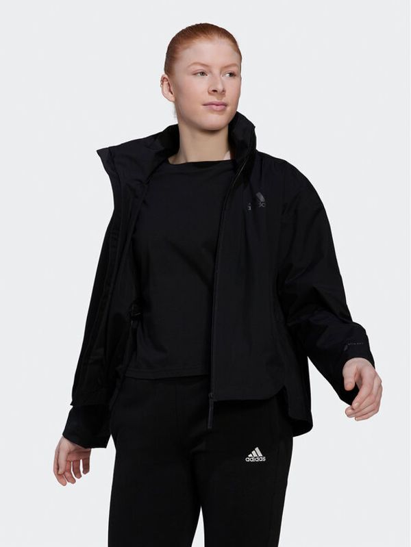 adidas Sportswear adidas Яке за дъжд Terrex Traveer RAIN.RDY HG6021 Черен Loose Fit