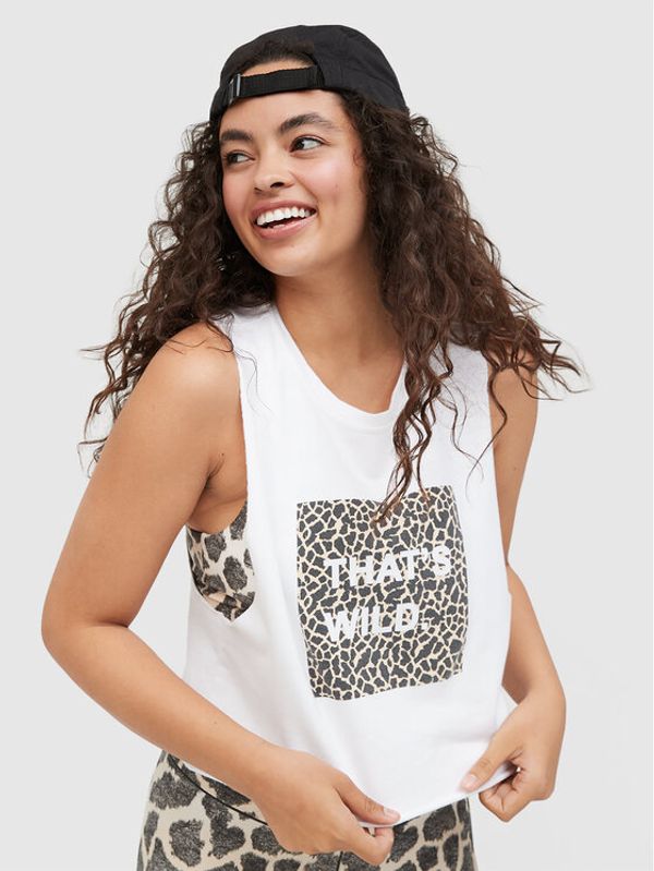 aerie aerie топ 078-2163-1086 Бял Regular Fit