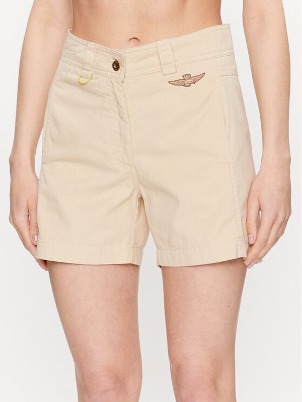 Aeronautica Militare Aeronautica Militare Дънкови шорти 231BE175DCT3084 Бежов Regular Fit