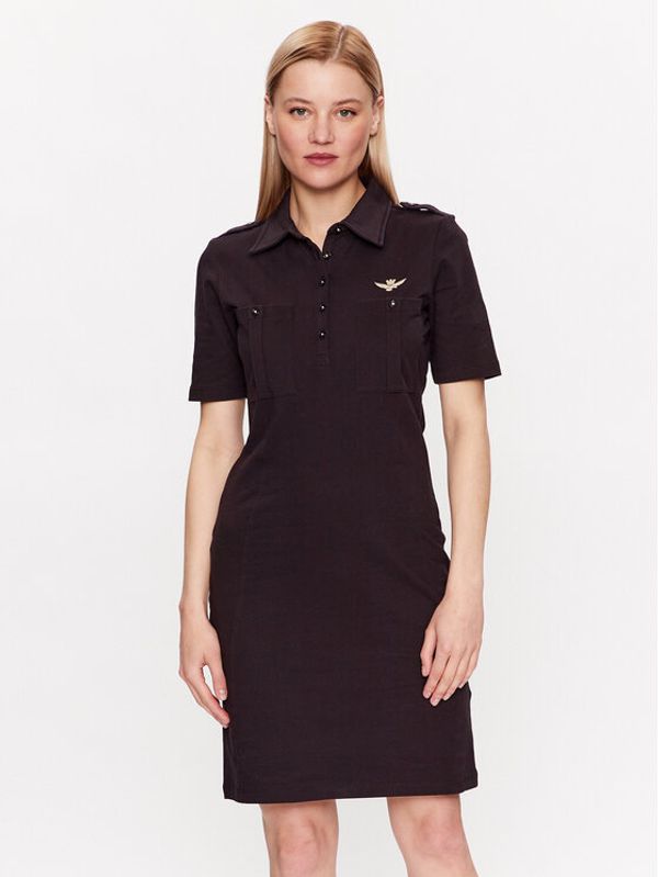 Aeronautica Militare Aeronautica Militare Ежедневна рокля 231VF633DP192 Черен Slim Fit