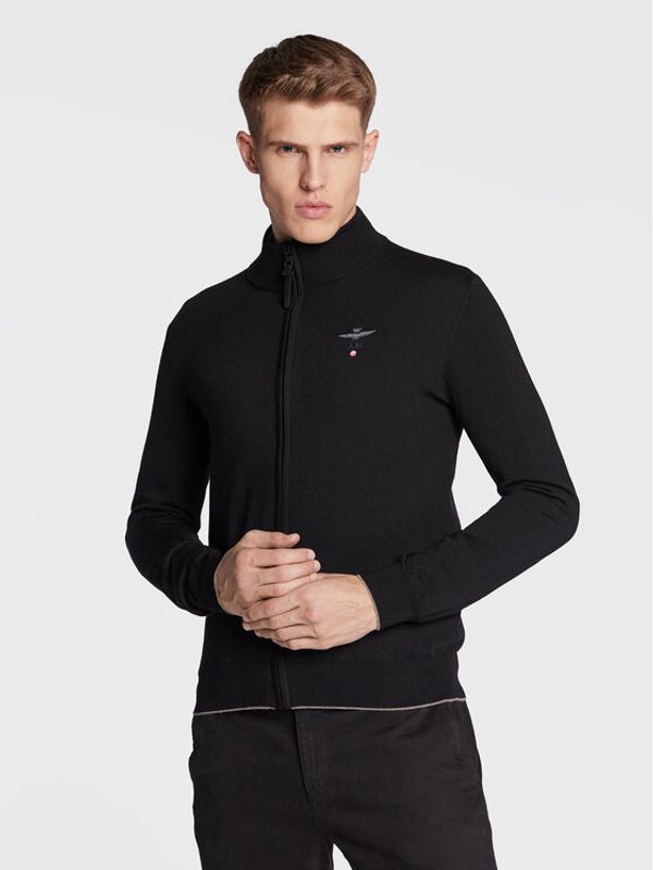Aeronautica Militare Aeronautica Militare Кардиган 222MA1390L415 Черен Regular Fit