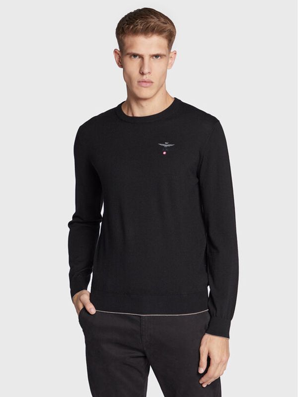 Aeronautica Militare Aeronautica Militare Пуловер 222MA1388L415 Черен Regular Fit