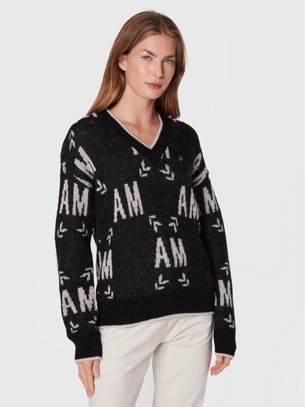 Aeronautica Militare Aeronautica Militare Пуловер 222MA1417DL478 Черен Modern Relaxed Fit