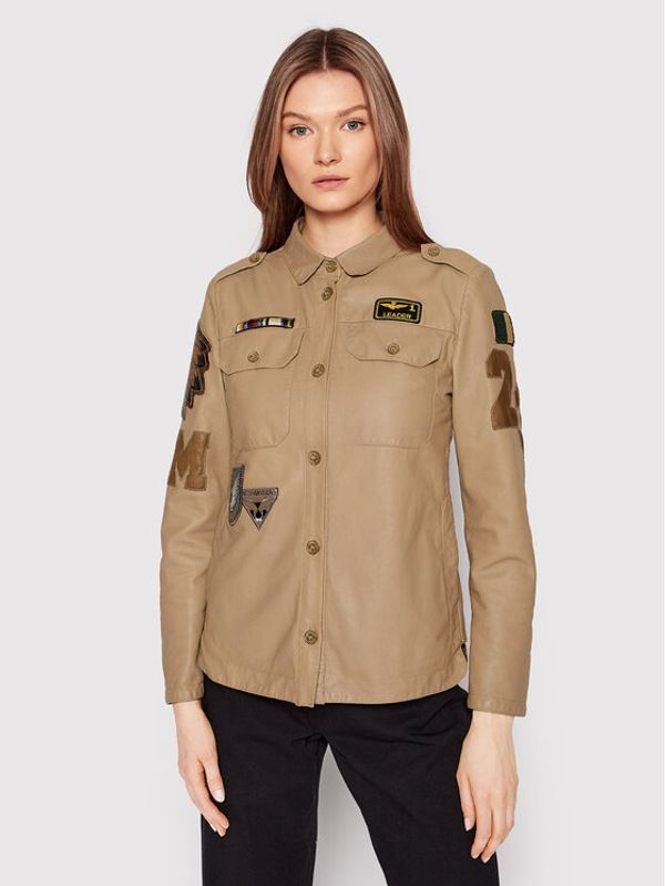 Aeronautica Militare Aeronautica Militare Риза 221PN6020D1752 Кафяв Regular Fit