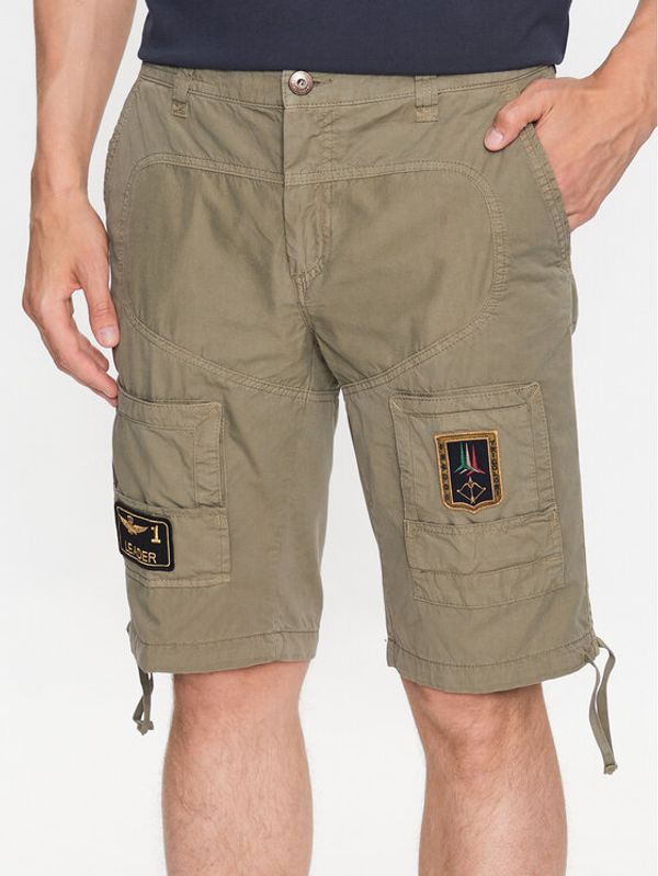Aeronautica Militare Aeronautica Militare Шорти от плат 231BE041CT1122 Зелен Regular Fit