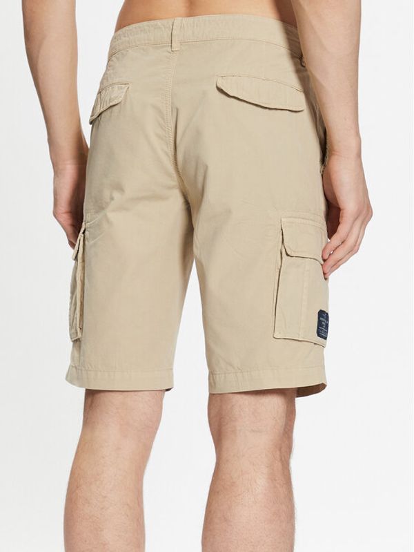 Aeronautica Militare Aeronautica Militare Шорти от плат 231BE066CT1122 Бежов Regular Fit